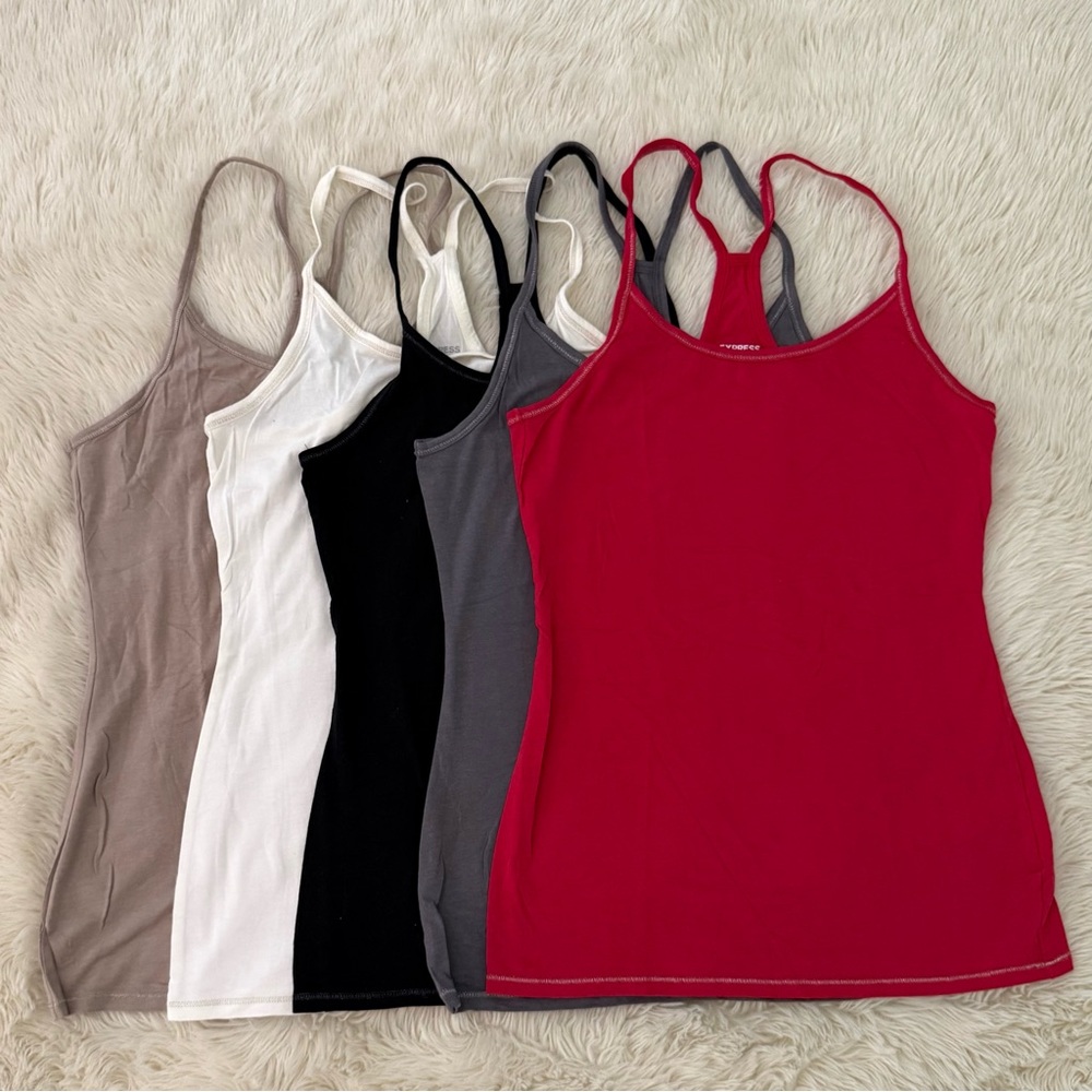 5 Express Tank Tops -Pink, White, Black, Gray, and Tan